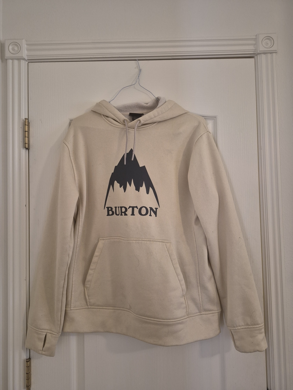 Burton Cream Hoodie with Mountain Logo